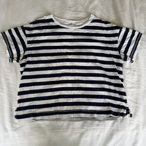 Old Navy Kids Navy and White Striped Tee